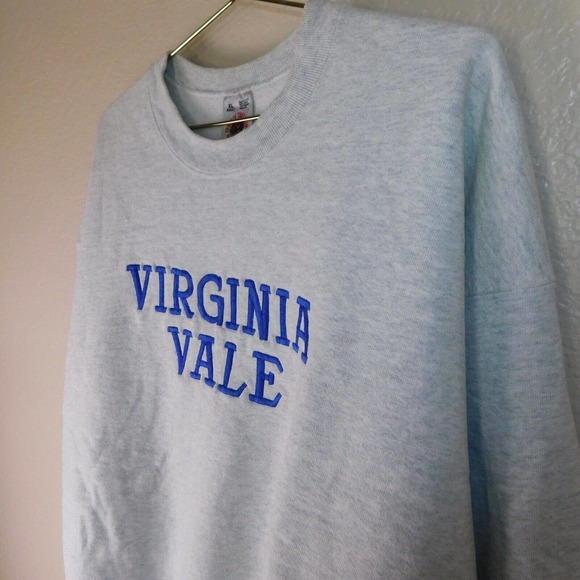 Vintage Virginia Vale Sweatshirt Adult XL Fruit of the Loom Gray Casual Crewneck - Picture 5 of 12